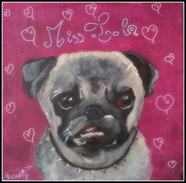 Painting titled "Miss Lola." by Pascaly, Original Artwork, Acrylic