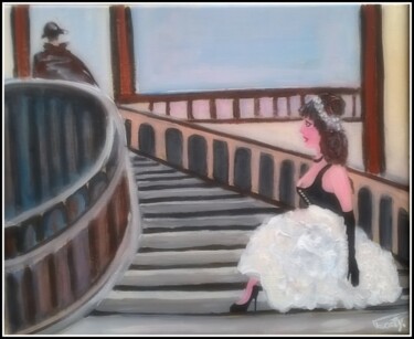 Peinture intitulée "L'escalier d'honneur" par Pascaly, Œuvre d'art originale, Acrylique