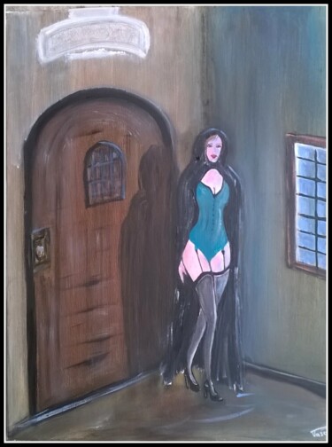 Peinture intitulée "La porte d'attente." par Pascaly, Œuvre d'art originale, Acrylique