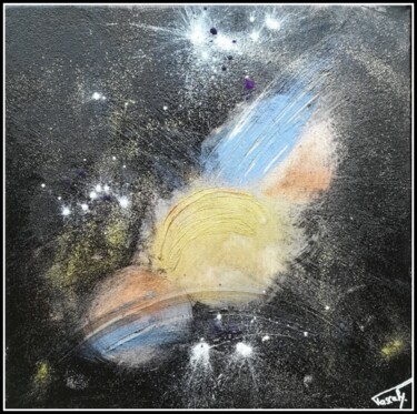 Painting titled "Galaxies" by Pascaly, Original Artwork, Acrylic