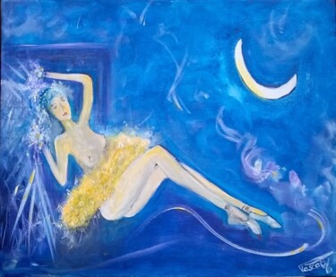 Peinture intitulée "Ballerine d'un soir." par Pascaly, Œuvre d'art originale, Acrylique