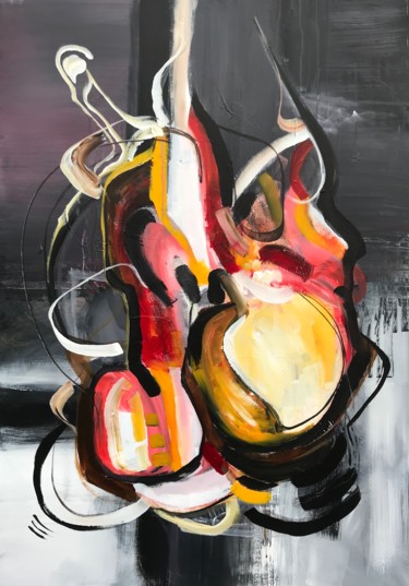 Peinture intitulée "" Abstractionist N:…" par Mo Tuncay (Paschamo), Œuvre d'art originale, Acrylique