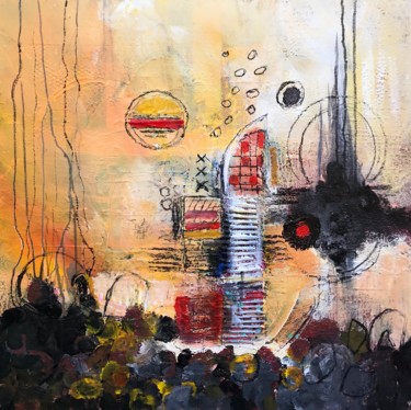 Painting titled "" Mixed Media I"" by Mo Tuncay (Paschamo), Original Artwork, Acrylic