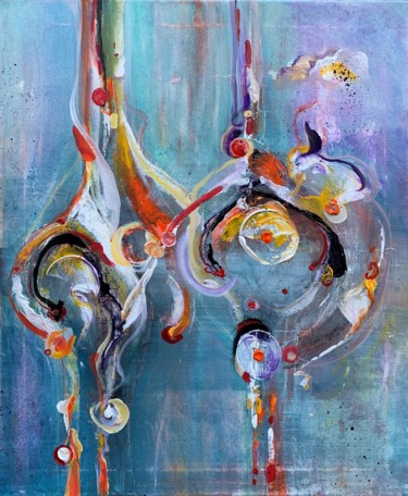 Painting titled ""Soulmates "" by Mo Tuncay (Paschamo), Original Artwork, Acrylic