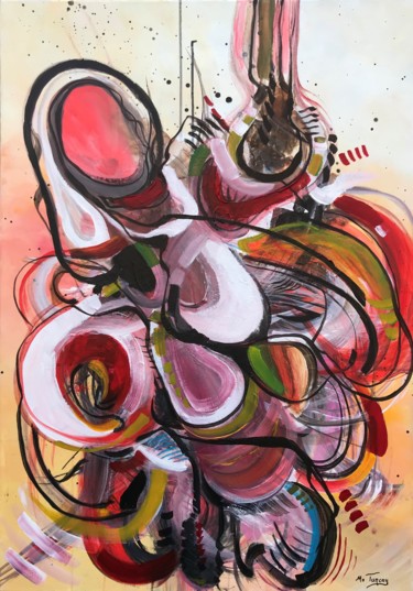 Malerei mit dem Titel "Hold Me" von Mo Tuncay (Paschamo), Original-Kunstwerk, Acryl