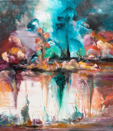 Painting titled ""Phantasia V "" by Mo Tuncay (Paschamo), Original Artwork, Acrylic