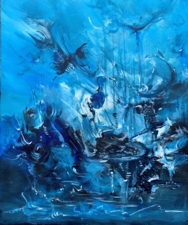 Painting titled ""Seaworld "" by Mo Tuncay (Paschamo), Original Artwork, Acrylic
