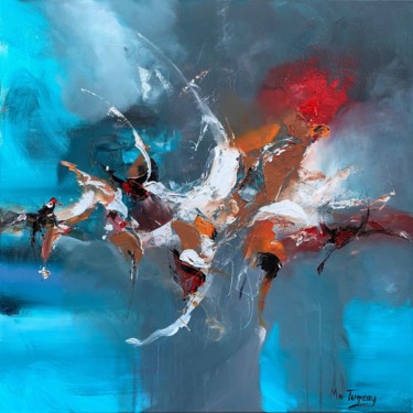 Painting titled "" Optimistic " 70x7…" by Mo Tuncay (Paschamo), Original Artwork, Acrylic