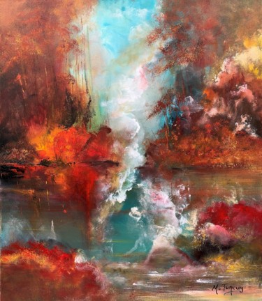 Malerei mit dem Titel ""Autumn in Leusden…" von Mo Tuncay (Paschamo), Original-Kunstwerk, Acryl