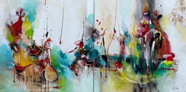 Painting titled "" Figures "" by Mo Tuncay (Paschamo), Original Artwork, Acrylic