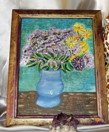 Pintura intitulada "les lilas" por Muriel Pascot, Obras de arte originais, Acrílico