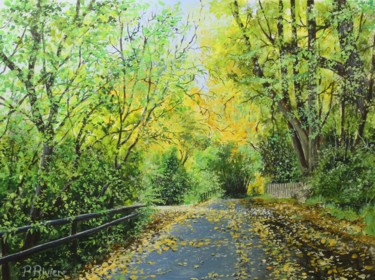 Peinture intitulée "C'est l'automne !" par Pascal Riviere, Œuvre d'art originale, Acrylique
