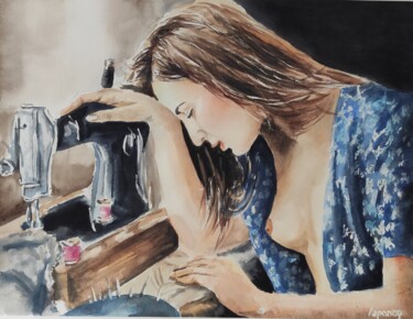 "The seamstress, Ero…" başlıklı Tablo Pasha Laponog tarafından, Orijinal sanat, Suluboya