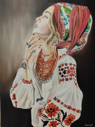 Картина под названием "Ukrainian painting,…" - Pasha Laponog, Подлинное произведение искусства, Масло