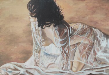 Painting titled "Naked woman in the…" by Pasha Laponog, Original Artwork, Oil