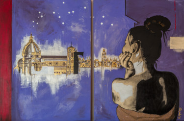 Painting titled "Crépuscule" by Pasquale Beaulieu, Original Artwork, Acrylic