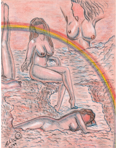 Desenho intitulada "Over the Rainbow" por Pasquale Desantis, Obras de arte originais, Lápis