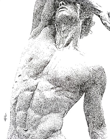 Tekening getiteld "The dancer" door Pasquale Luzzo, Origineel Kunstwerk, Inkt
