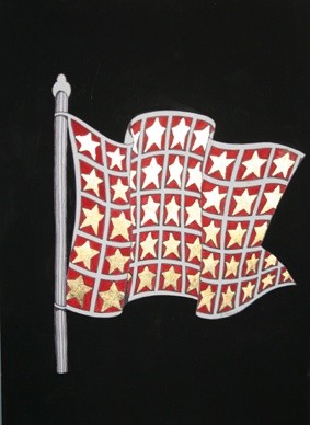 Pittura intitolato "Bandiera di Remo Bi…" da Pasquale Raffaele D'Orlando, Opera d'arte originale