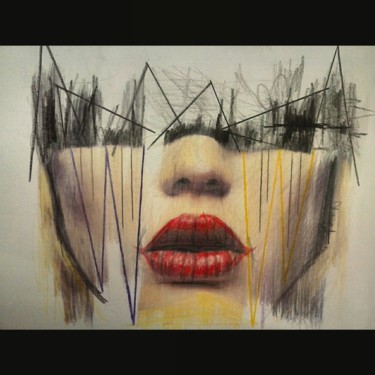 Peinture intitulée "blind" par Artekupa For Instagram, Œuvre d'art originale