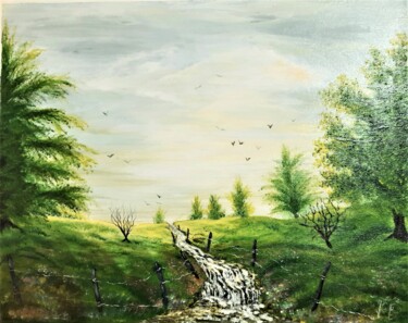 Peinture intitulée "au petit matin" par Jpc, Œuvre d'art originale, Acrylique