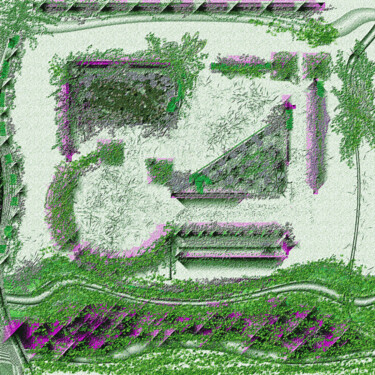 Arte digitale intitolato "Giardino STRUCTURE…" da Pasqualino Ruiu (Lino Ruiu), Opera d'arte originale