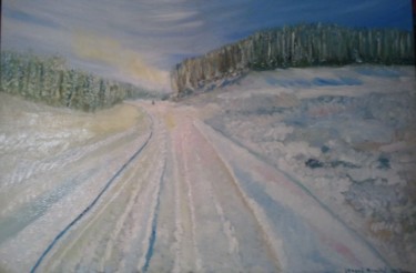 Painting titled "le-chemin-blanc.jpg" by Pasqui Romild, Original Artwork