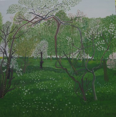 Painting titled "printemps-a-boissy.…" by Pasqui Romild, Original Artwork