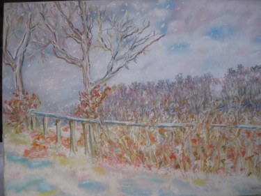 Painting titled "couleursdhiver-42x6…" by Pasqui Romild, Original Artwork