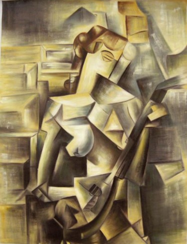 Painting titled "Guitarist" by Passi, Original Artwork