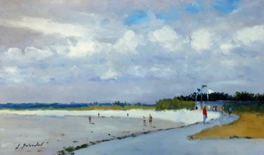 Temps gris à Penvins Peinture intitulée "Temps gris à Penvins" par José Daoudal, Œuvre d'art originale, Huile