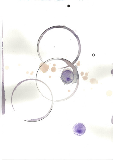 Картина под названием "круг круг круг круг" - Pasta, Подлинное произведение искусства, Чернила