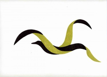 Peinture intitulée "L'oiseau" par Joëlle Libaude, Œuvre d'art originale