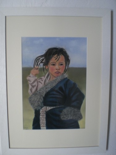 Painting titled "Chinoise" by Aline Boero, Original Artwork, Oil