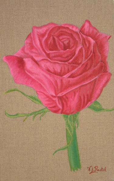 Peinture intitulée "rose.jpg" par Pastel Créations, Œuvre d'art originale