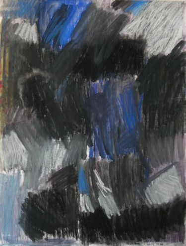 Painting titled "reflet bleu" by Jean Pierre Ducouret, Original Artwork, Pastel
