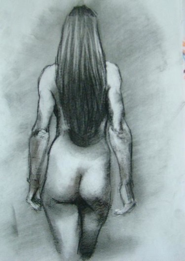 Drawing titled "Walking" by Mihail Spireanu, Original Artwork