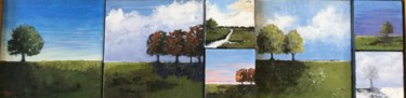 Painting titled "Four Seasons" by Pam Carlson, Original Artwork, Acrylic