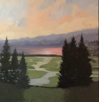 Painting titled "A View from Above 3…" by Pam Carlson, Original Artwork, Acrylic