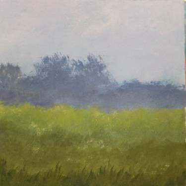 Painting titled "Morning Mist 12x12…" by Pam Carlson, Original Artwork, Acrylic