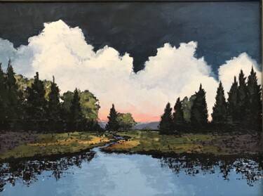 Painting titled "Favorite fishing pl…" by Pam Carlson, Original Artwork, Acrylic