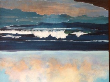 Painting titled "griswold-beach-wave…" by Pam Carlson, Original Artwork