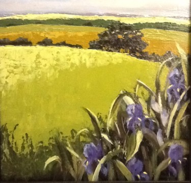Painting titled "iris-in-the-hills.j…" by Pam Carlson, Original Artwork