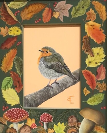 Dessin intitulée "Robin des Bois" par Pastels Et Velours, Œuvre d'art originale, Pastel Monté sur Châssis en bois