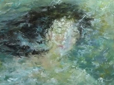 Pintura titulada "L'Âme de la rivière" por Mireille Désir Valéry, Obra de arte original, Pastel