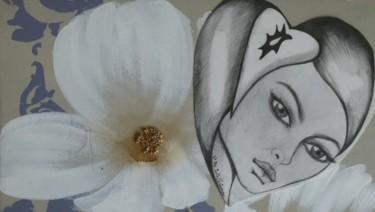Desenho intitulada "Carte girl" por Pasthete // Salima Woestyn, Obras de arte originais