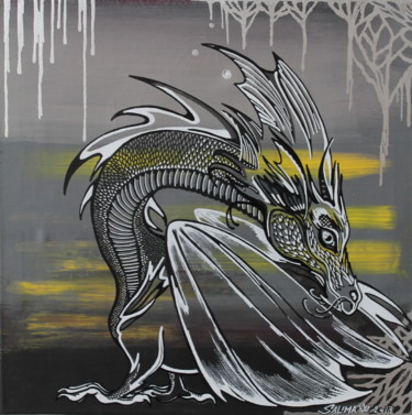 Malarstwo zatytułowany „Coeur de Dragon” autorstwa Pasthete // Salima Woestyn, Oryginalna praca