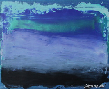 Peinture intitulée "Base Bleue" par Pasthete // Salima Woestyn, Œuvre d'art originale, Acrylique