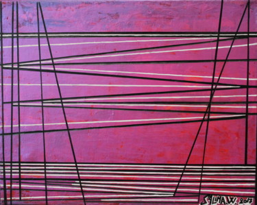 Painting titled "Des lignes" by Pasthete // Salima Woestyn, Original Artwork, Acrylic