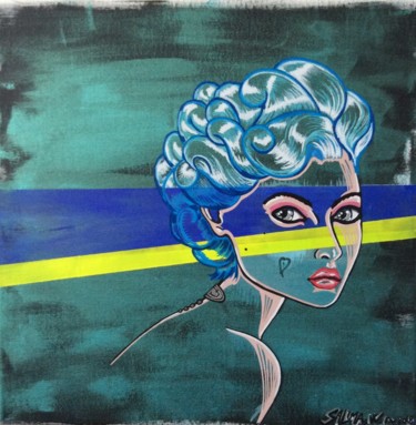 Painting titled "I.A Observation" by Pasthete // Salima Woestyn, Original Artwork, Acrylic